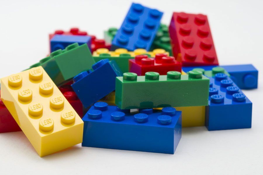 Lego bricks multi coloured
